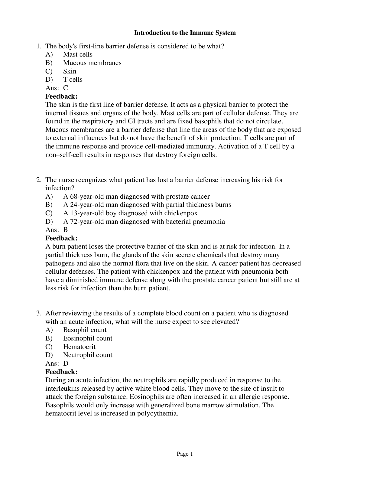 Preview image for Pharm Exam Introduction to Immune System, Questions and Answers With Elaborations Graded A